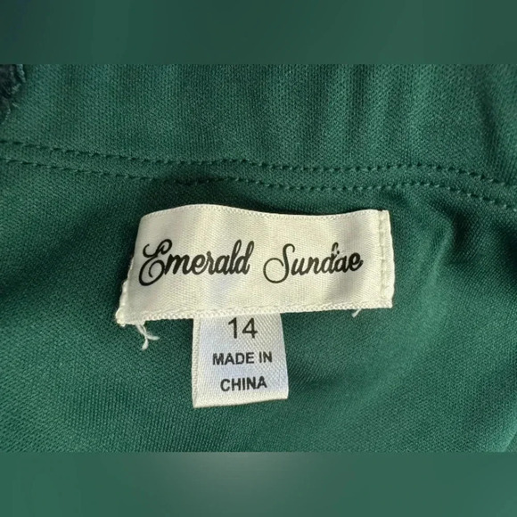 Emerald Sundae NWT Dress Midi Formal Sleeveless Plus  Size Green Size 14 - Picture 8 of 9